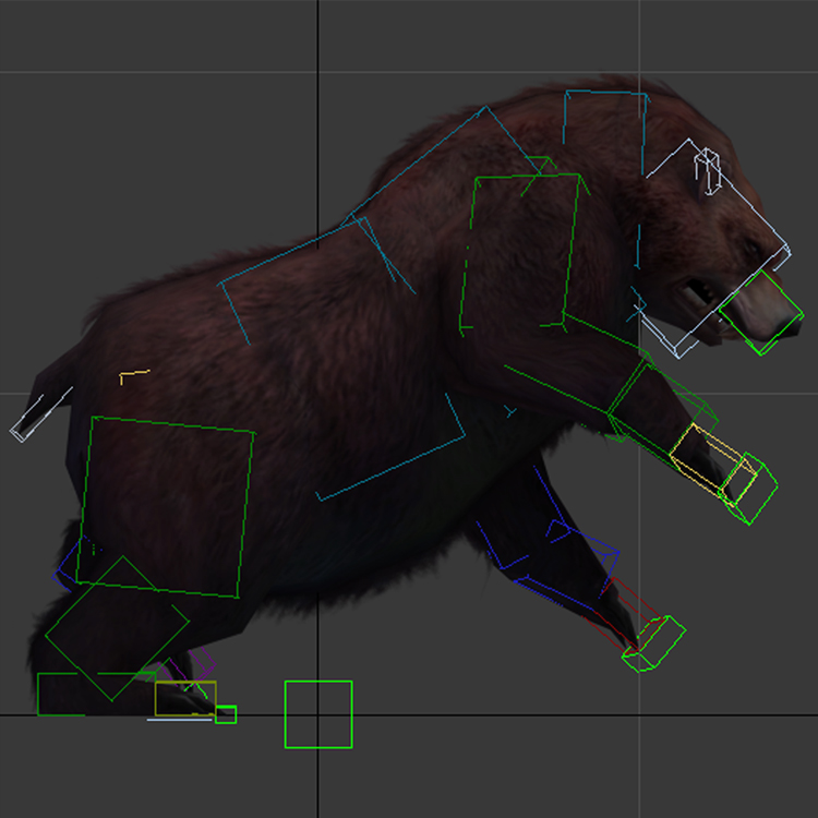 （動物-0012）-3D-モンスターの熊の攻撃-1